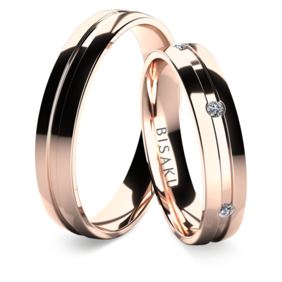 Snubní prsteny růžové zlato Omer