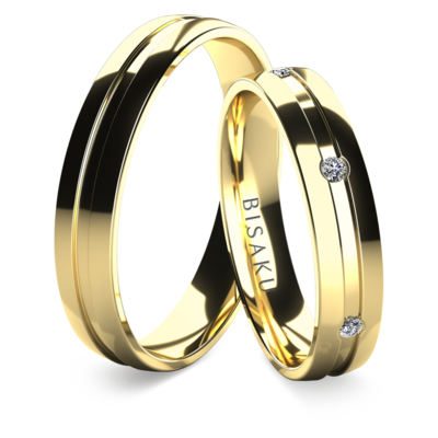 Snubní prsteny žluté zlato Omer