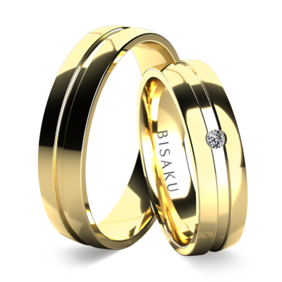Snubní prsteny žluté zlato Lucine