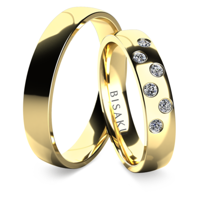 Snubní prsteny žluté zlato ShayII
