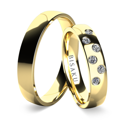 Snubní prsteny žluté zlato ShayIII
