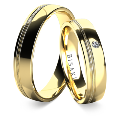 Snubní prsteny žluté zlato Tobin