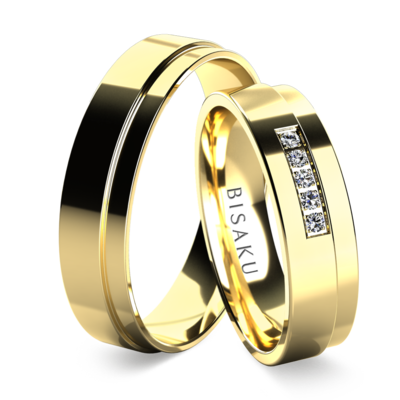 Snubní prsteny žluté zlato Avalon