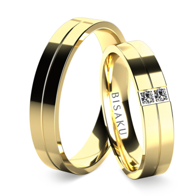 Snubní prsteny žluté zlato Danner