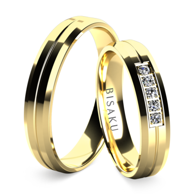 Snubní prsteny žluté zlato Adeline