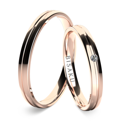 Snubní prsteny růžové zlato Gesimund