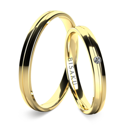 Snubní prsteny žluté zlato Gesimund