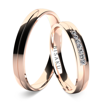 Snubní prsteny růžové zlato Devon