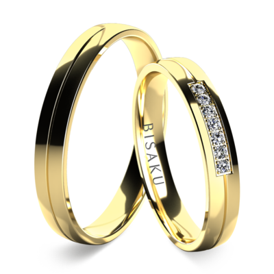 Snubní prsteny žluté zlato Devon