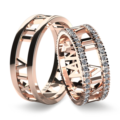 Snubní prsteny růžové zlato Horace