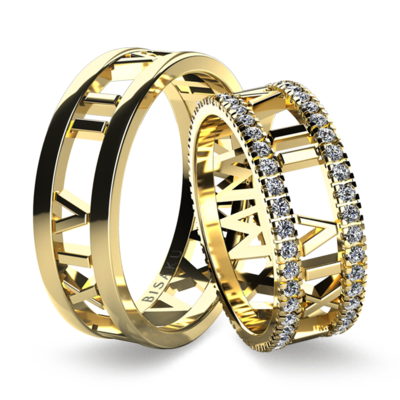 Snubní prsteny žluté zlato Horace
