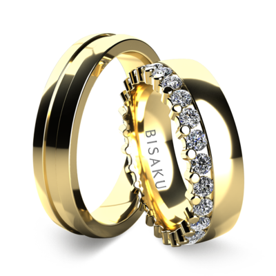 Snubní prsteny žluté zlato Zara