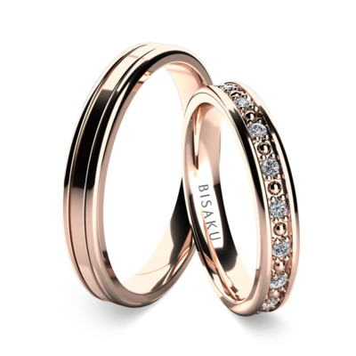 Snubní prsteny růžové zlato Quinn