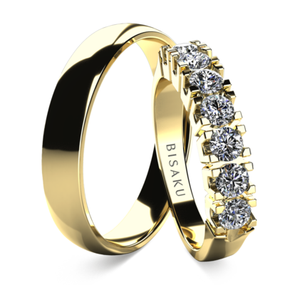 Snubní prsteny žluté zlato NarcisIII