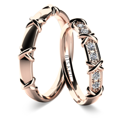 Snubní prsteny růžové zlato Sonora