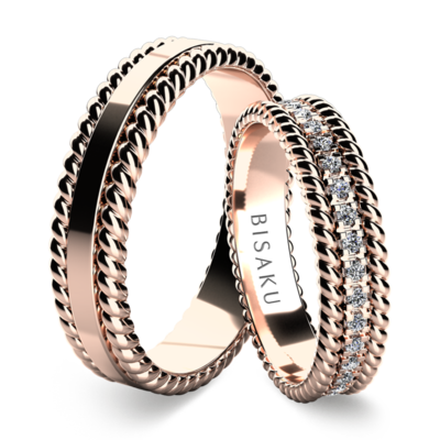 Snubní prsteny růžové zlato Trella