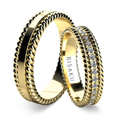Snubní prsteny žluté zlato Trella