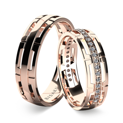 Snubní prsteny růžové zlato Korrie