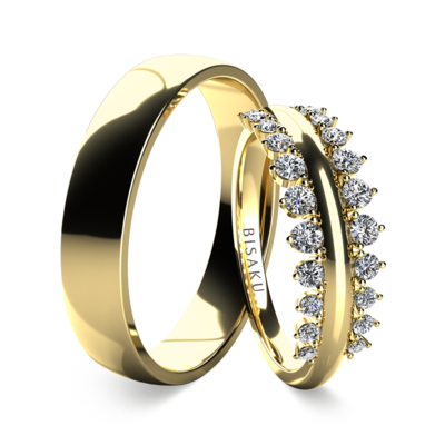 Snubní prsteny žluté zlato Pilar