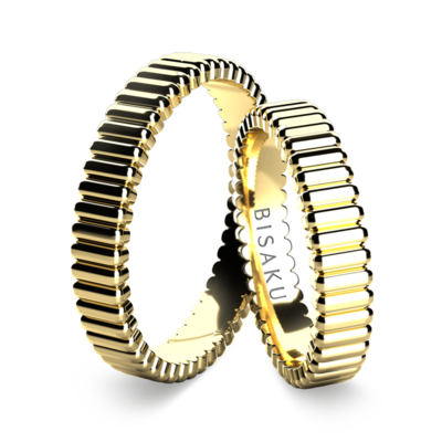 Snubní prsteny žluté zlato Morgan