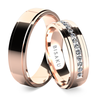 Snubní prsteny růžové zlato Fiona