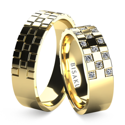 Snubní prsteny žluté zlato Rome