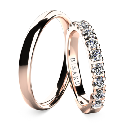 Snubní prsteny růžové zlato EternityXIV