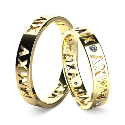 Snubní prsteny žluté zlato Soren