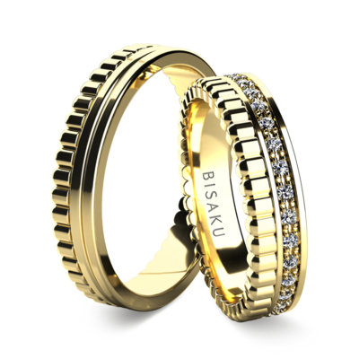 Snubní prsteny žluté zlato Crown