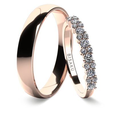 Snubní prsteny růžové zlato Estrel