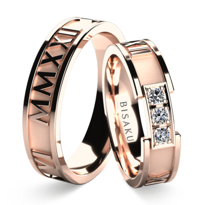 Snubní prsteny růžové zlato Tien