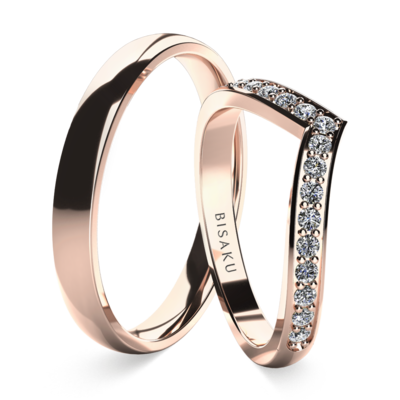Snubní prsteny růžové zlato VeraI