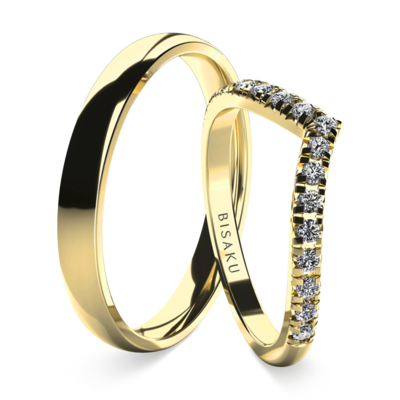 Snubní prsteny žluté zlato VeraIII