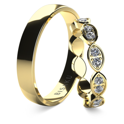 Snubní prsteny žluté zlato Elias