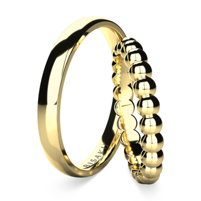 Snubní prsteny žluté zlato Aubree